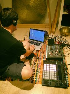 Producer hard at at work